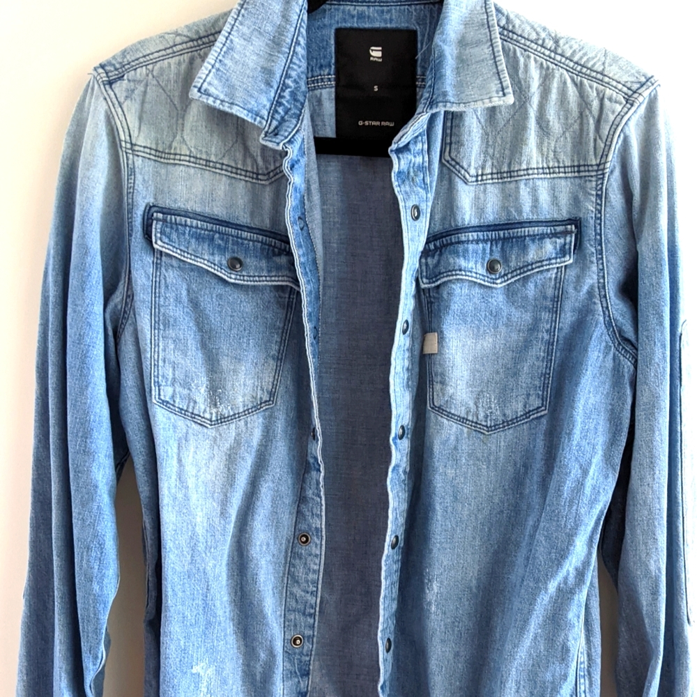 GStar, denim button up, Small